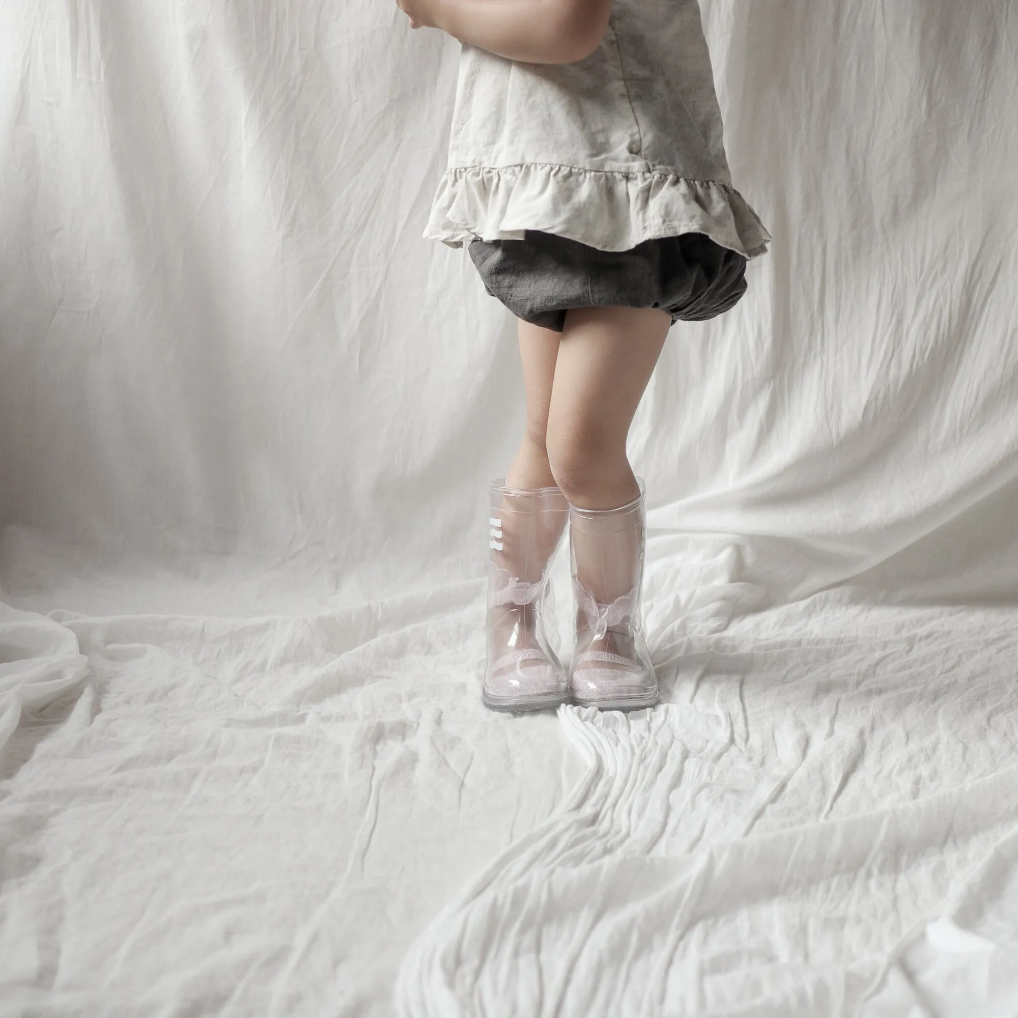 【即納 13/23cm】
 Clear Rain boots