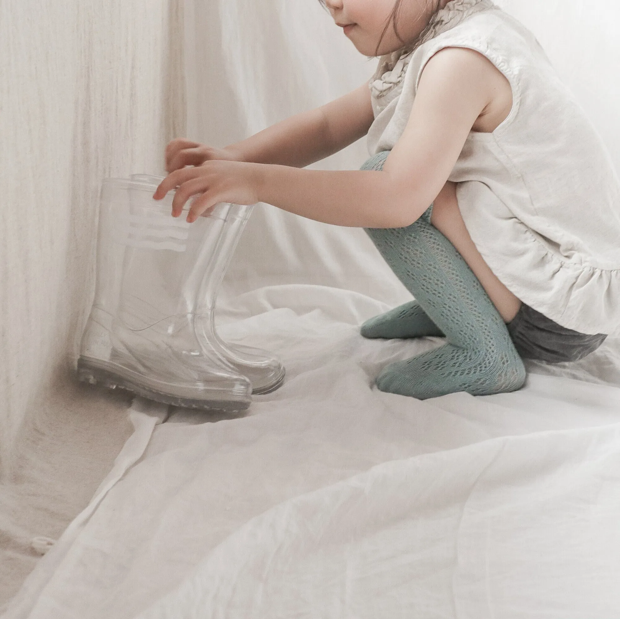 【即納 13/23cm】
 Clear Rain boots