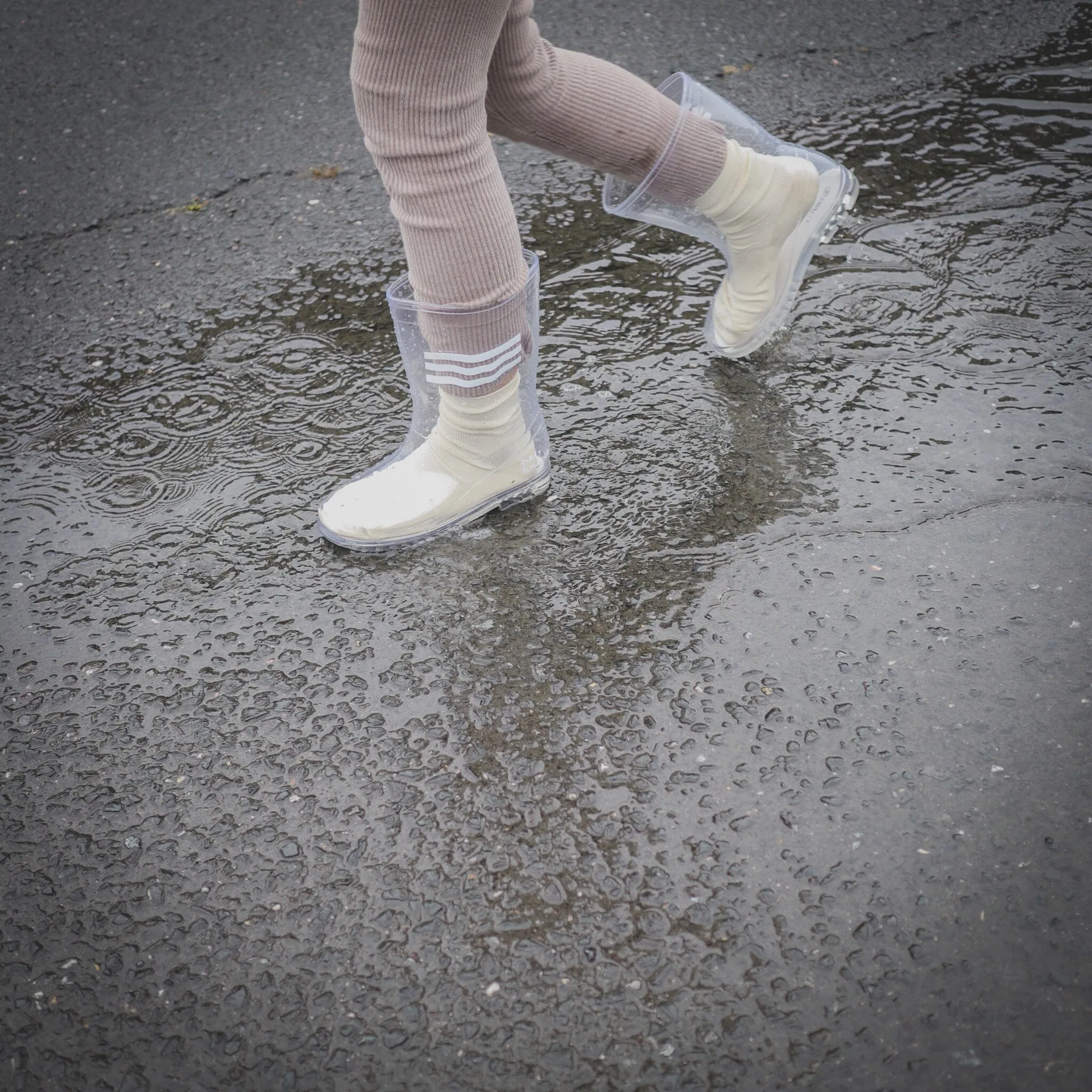 【即納 13/23cm】
 Clear Rain boots