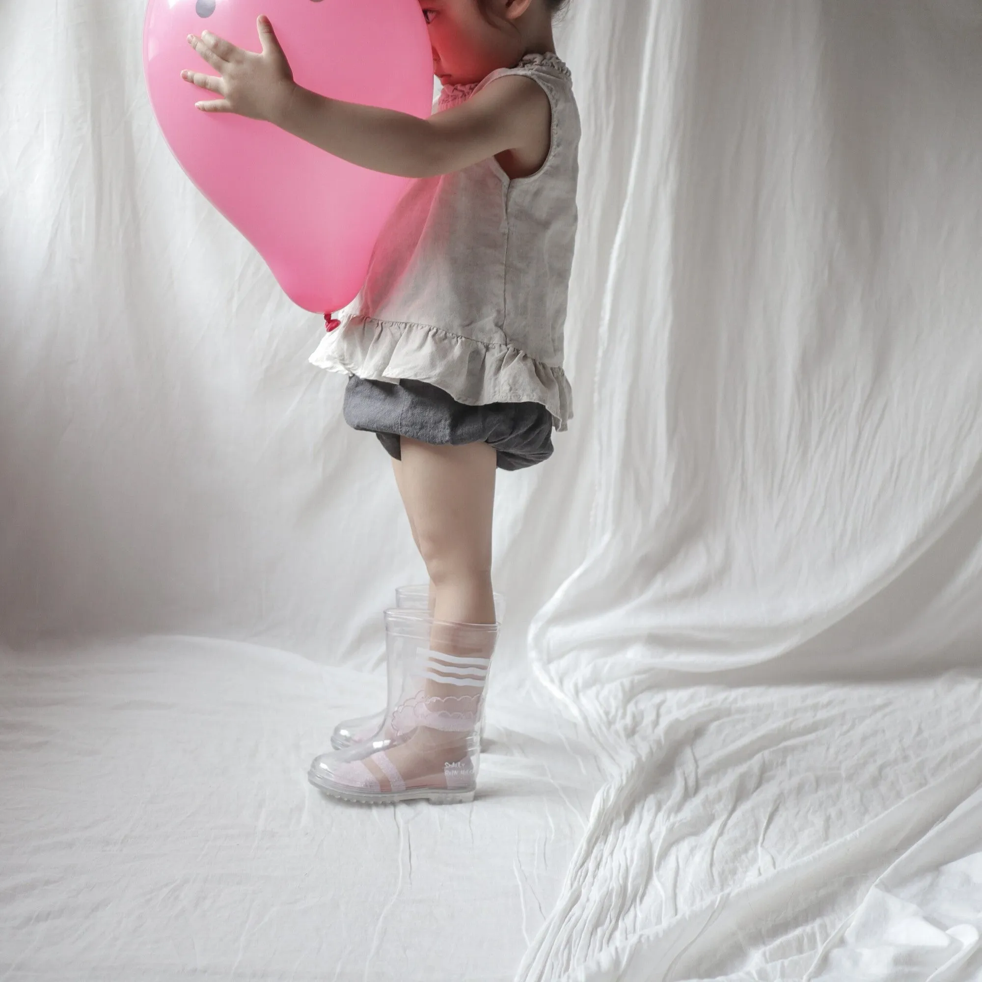 【即納 13/23cm】
 Clear Rain boots
