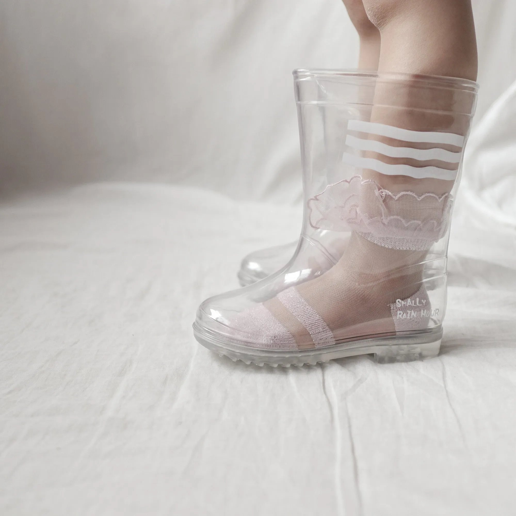 【即納 13/23cm】
 Clear Rain boots