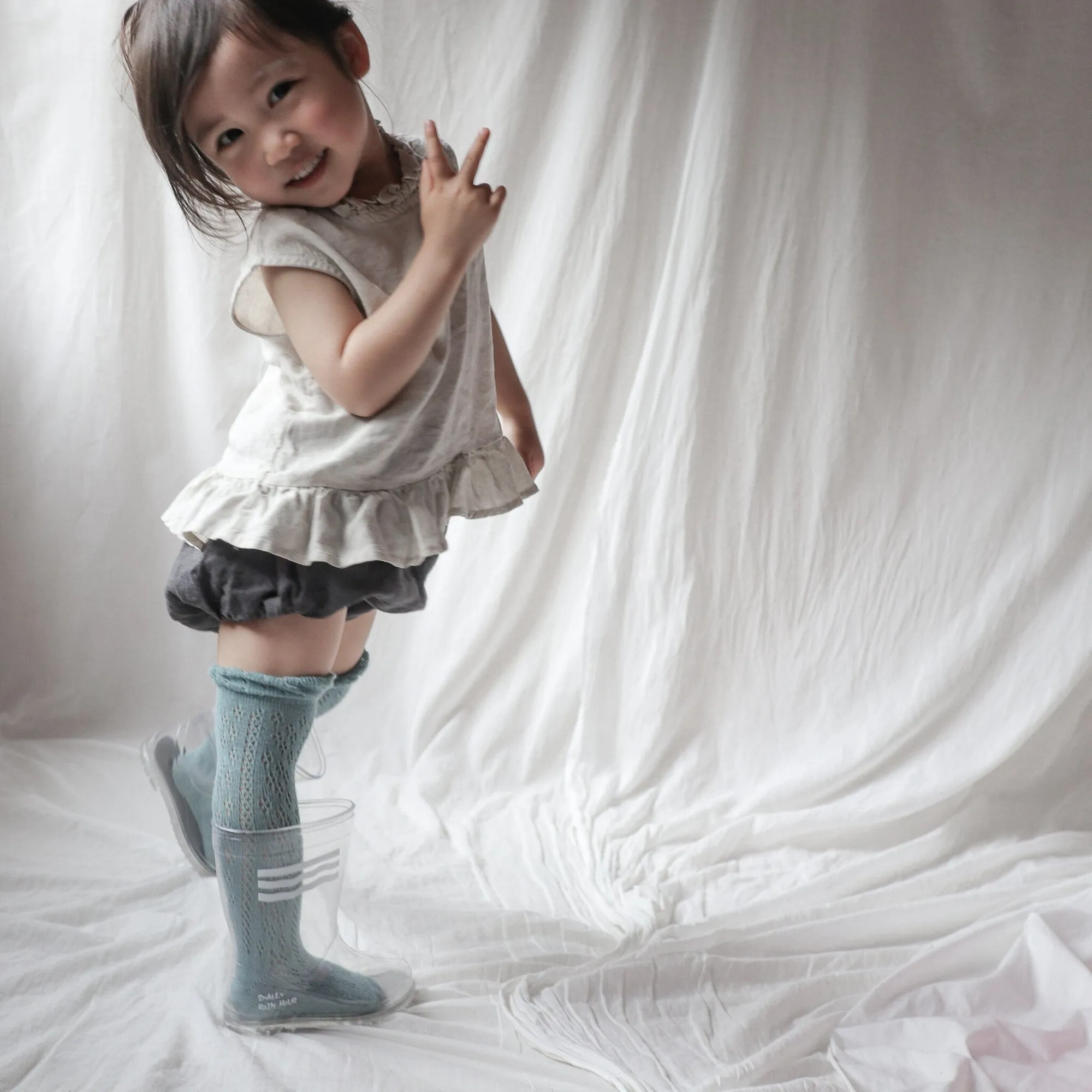 【即納 13/23cm】
 Clear Rain boots