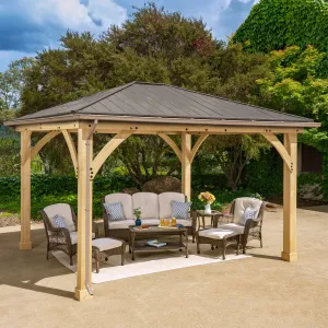 12 x 14 Meridian Gazebo with Rain Gutter Kit