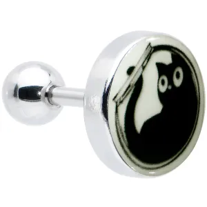 16 Gauge Glow in the Dark Fishbowl Kitty Cat Tragus Cartilage Earring