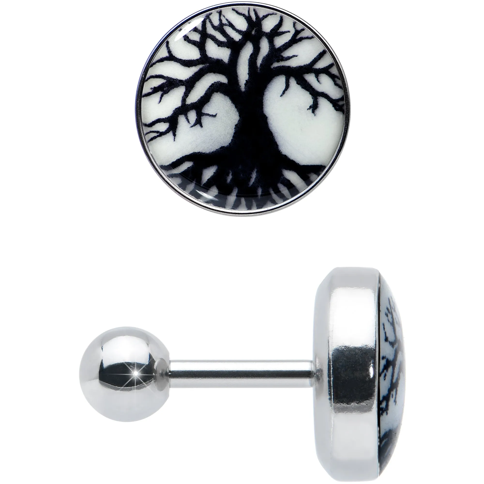 16 Gauge Glow in the Dark Tree of Life Tragus Cartilage Earring