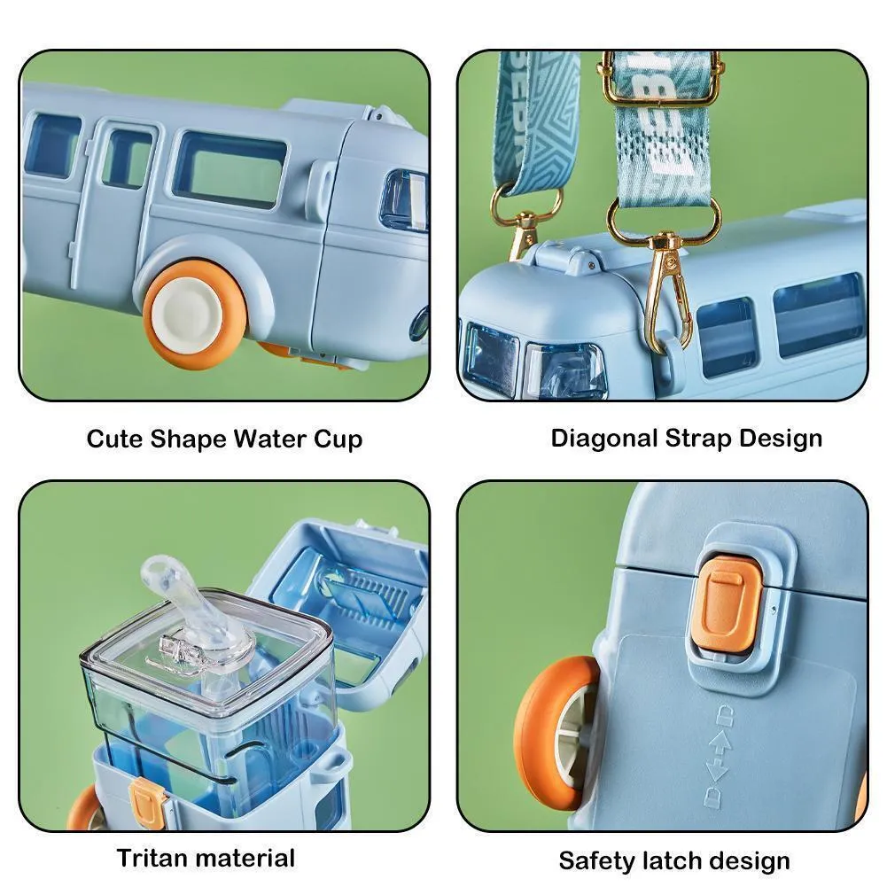 🧃2023 HOT SALE Toy Bus Water Bottle with shoulder strap🔥🔥free shipping