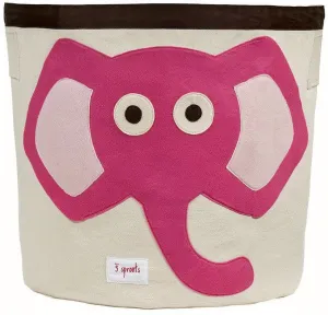 3 Sprouts Storage Bin - Pink Elephant