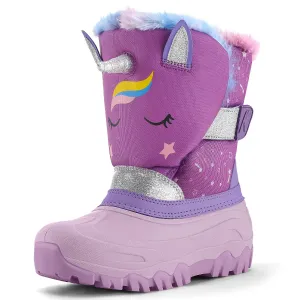 3D Unicorn Flower Snow Boots