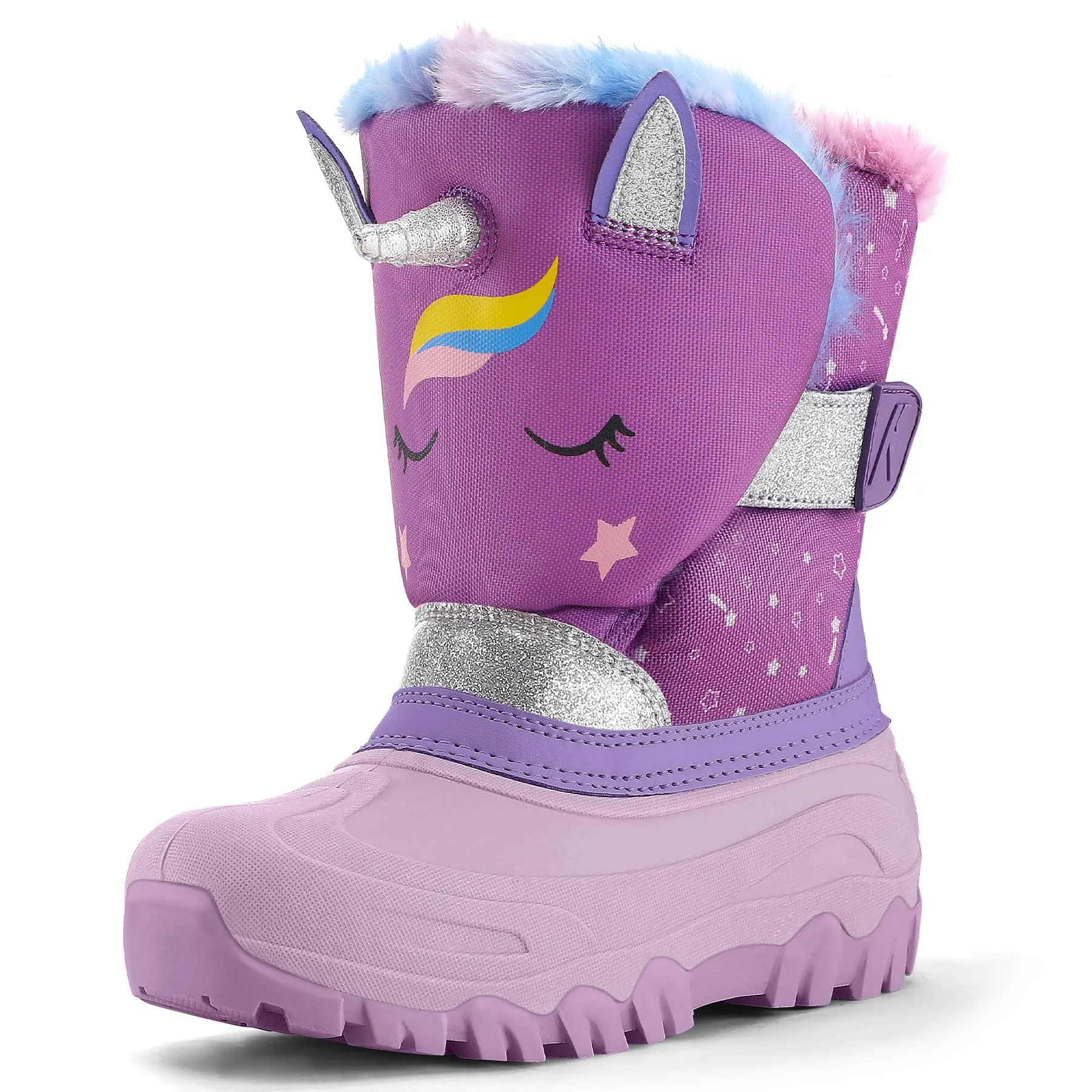 3D Unicorn Flower Snow Boots
