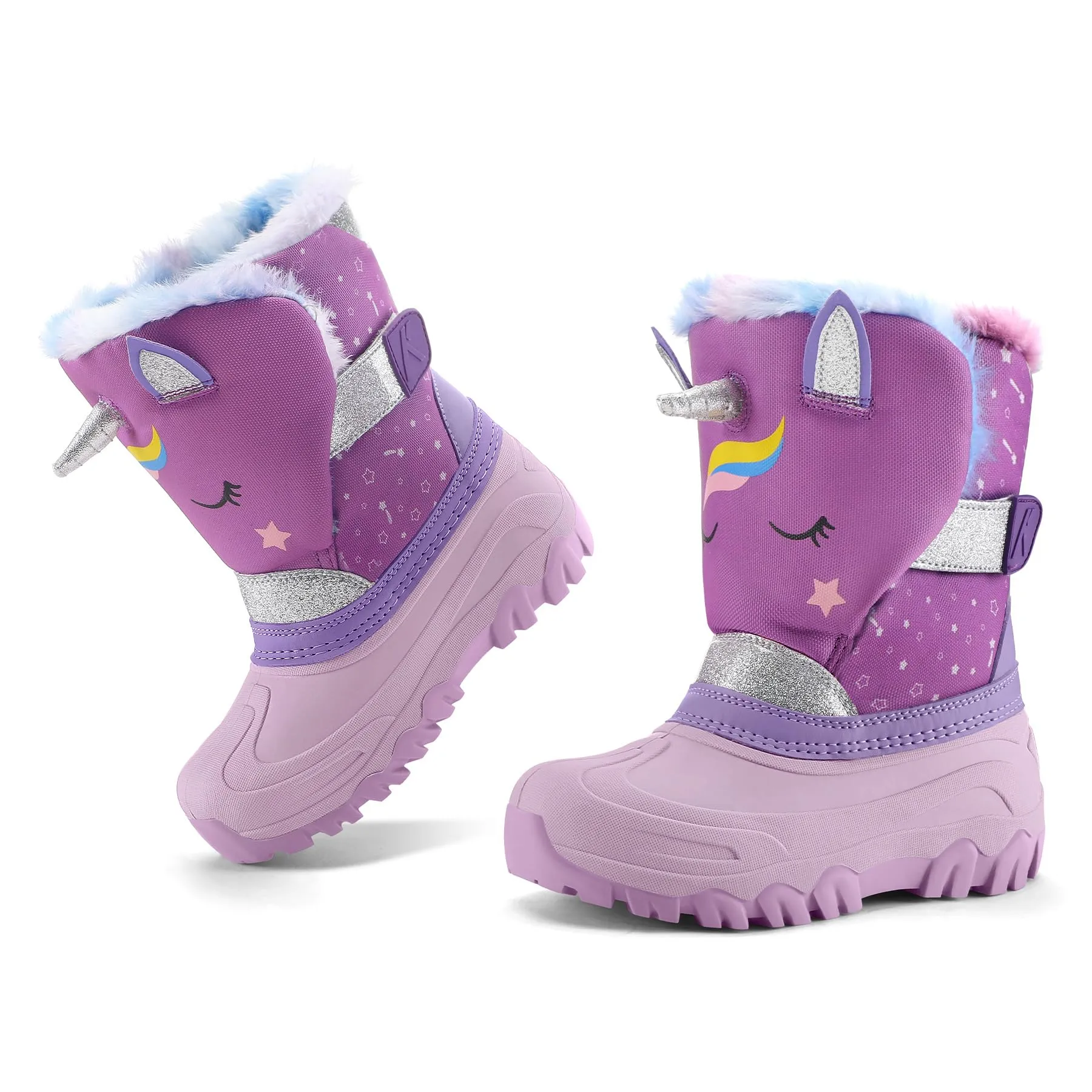 3D Unicorn Flower Snow Boots