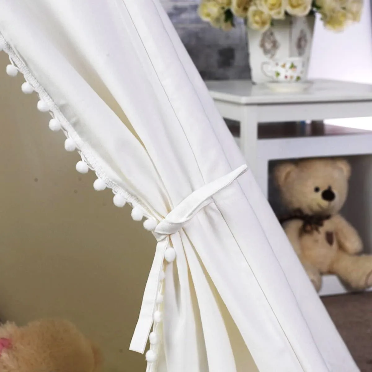 5 Poles Giant Kids Teepee Tent (Natural Canvas) - ONLINE ONLY