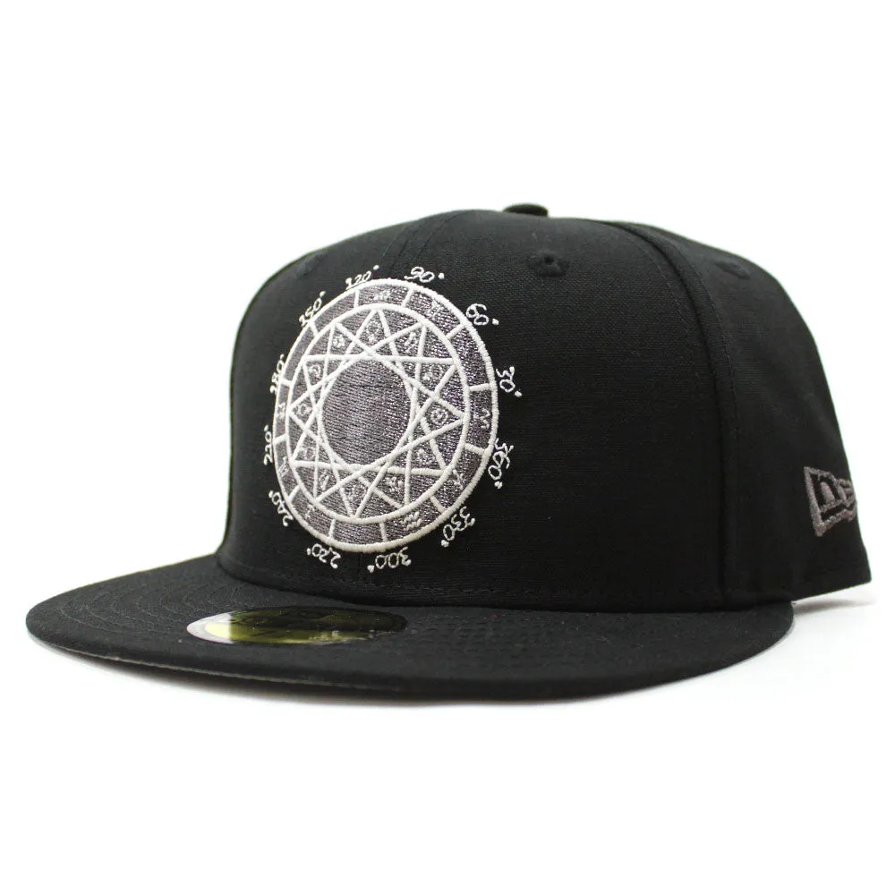 ALCHEMY COMPASS New Era 59Fifty Fitted Hat (Glow in the Dark Black Cotton Canvas 3M Reflective Under Brim)