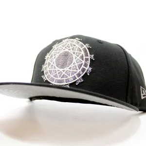 ALCHEMY COMPASS New Era 59Fifty Fitted Hat (Glow in the Dark Black Cotton Canvas 3M Reflective Under Brim)