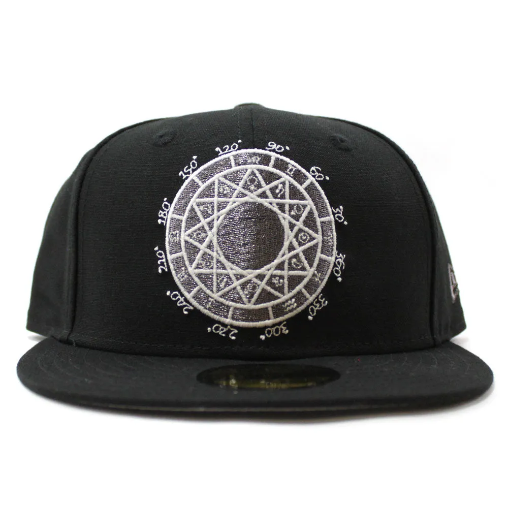 ALCHEMY COMPASS New Era 59Fifty Fitted Hat (Glow in the Dark Black Cotton Canvas 3M Reflective Under Brim)