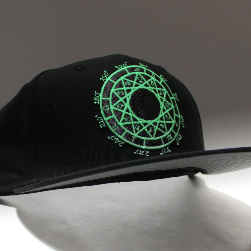 ALCHEMY COMPASS New Era 59Fifty Fitted Hat (Glow in the Dark Black Cotton Canvas 3M Reflective Under Brim)