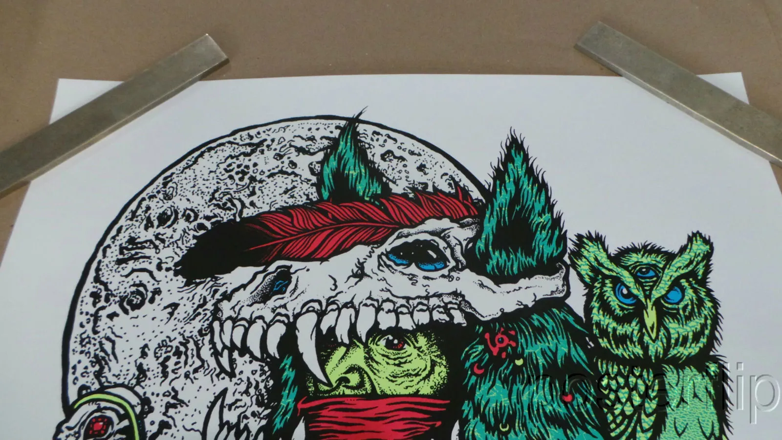 Ames Bros Pearl Jam Tulsa, OK Glow-in-the-Dark Screen print Signed 2014