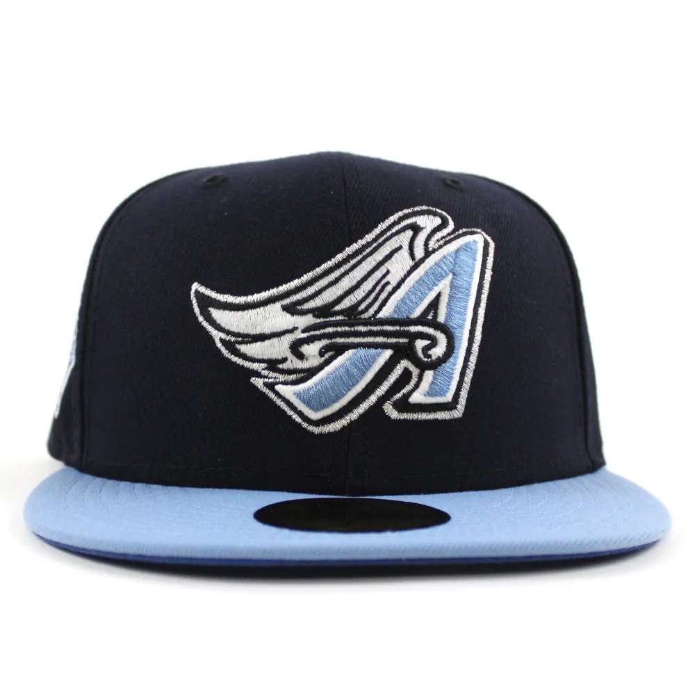 Anaheim Angels 40th Anniversary New Era 59Fifty Fitted Hat (GITD Blue Sky Blue Aqua Under Brim)