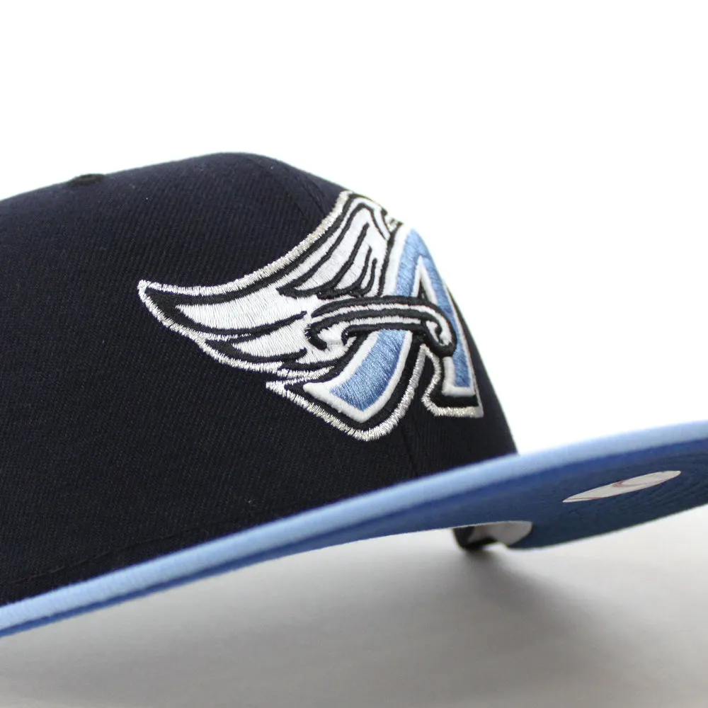 Anaheim Angels 40th Anniversary New Era 59Fifty Fitted Hat (GITD Blue Sky Blue Aqua Under Brim)
