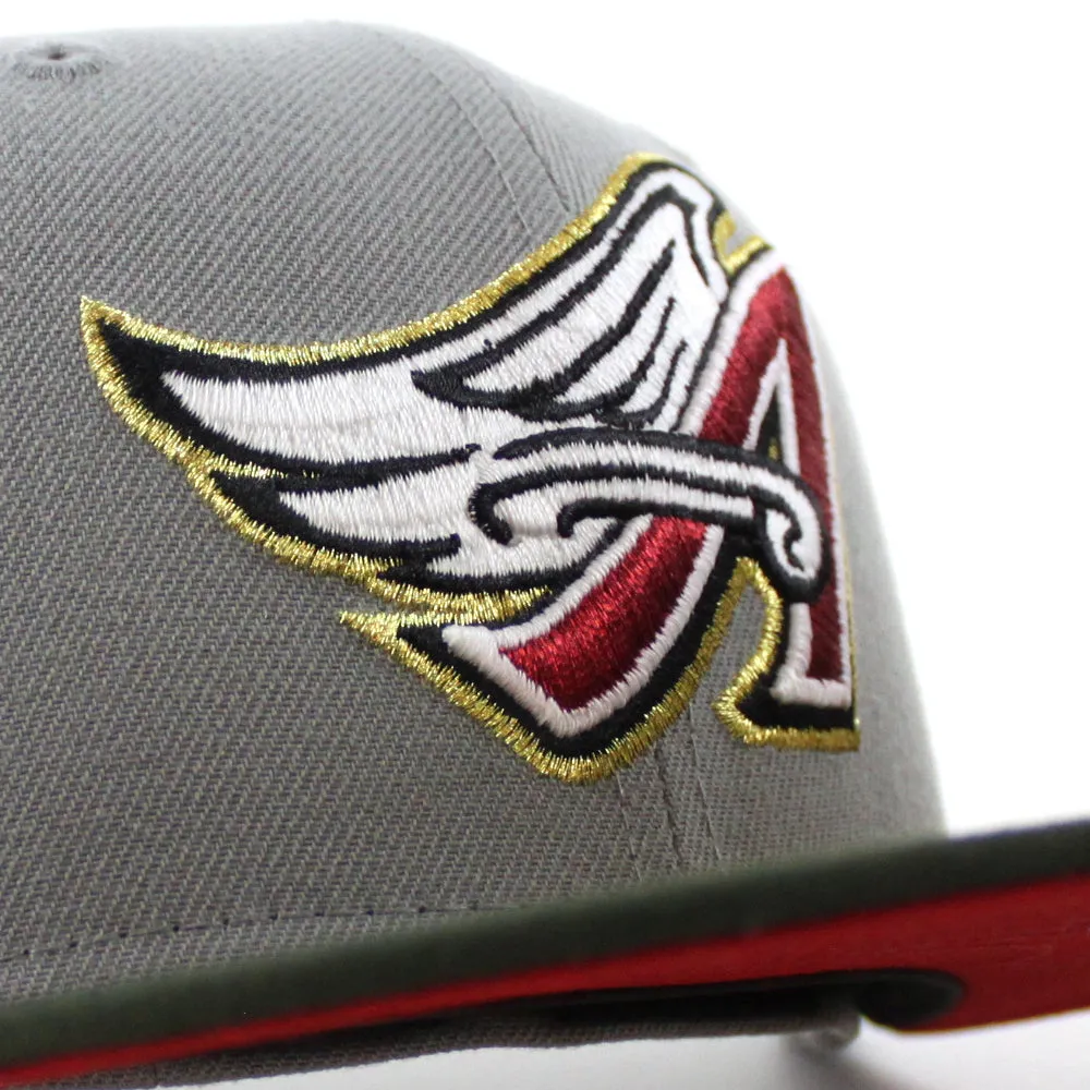 Anaheim Angels 40th Season New Era 59Fifty Fitted Hat (Glow in the Dark Misty SeaWeed Red Under Brim)