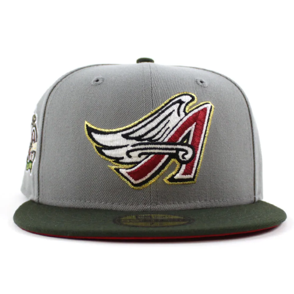 Anaheim Angels 40th Season New Era 59Fifty Fitted Hat (Glow in the Dark Misty SeaWeed Red Under Brim)