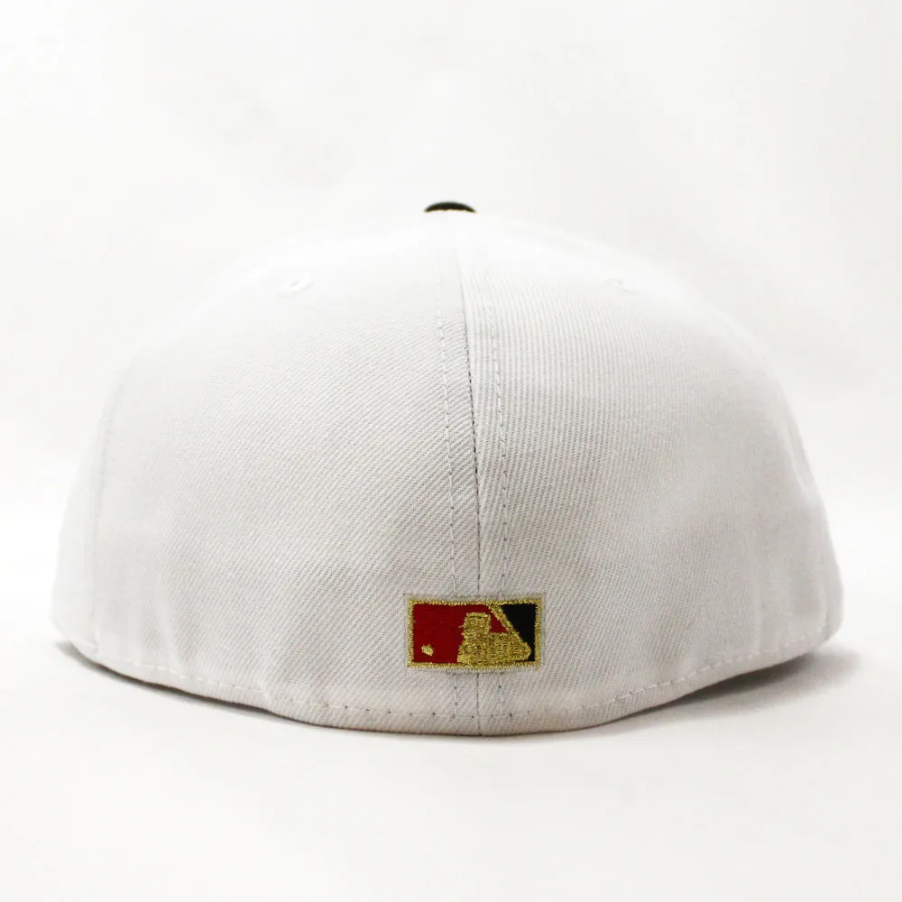 Anaheim Angels 50th Anniversary New Era 59Fifty Fitted Hat (GITD White Black Red Under Brim)