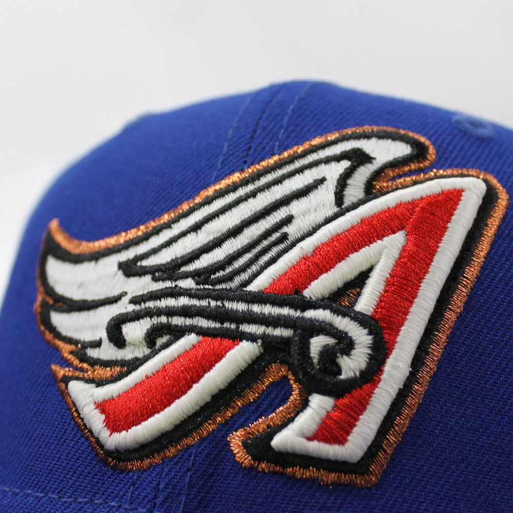 Anaheim Angels 50th Anniversary New Era 59Fifty Fitted Hat (Glow in the Dark Blue Sky Blue Under Brim)