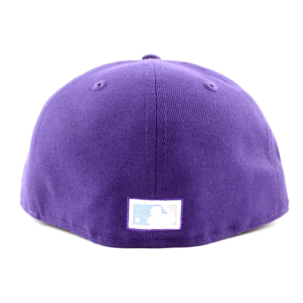 Anaheim Angels 50th Anniversary New Era 59Fifty Fitted Hat (Purple Sky Blue Under Brim)