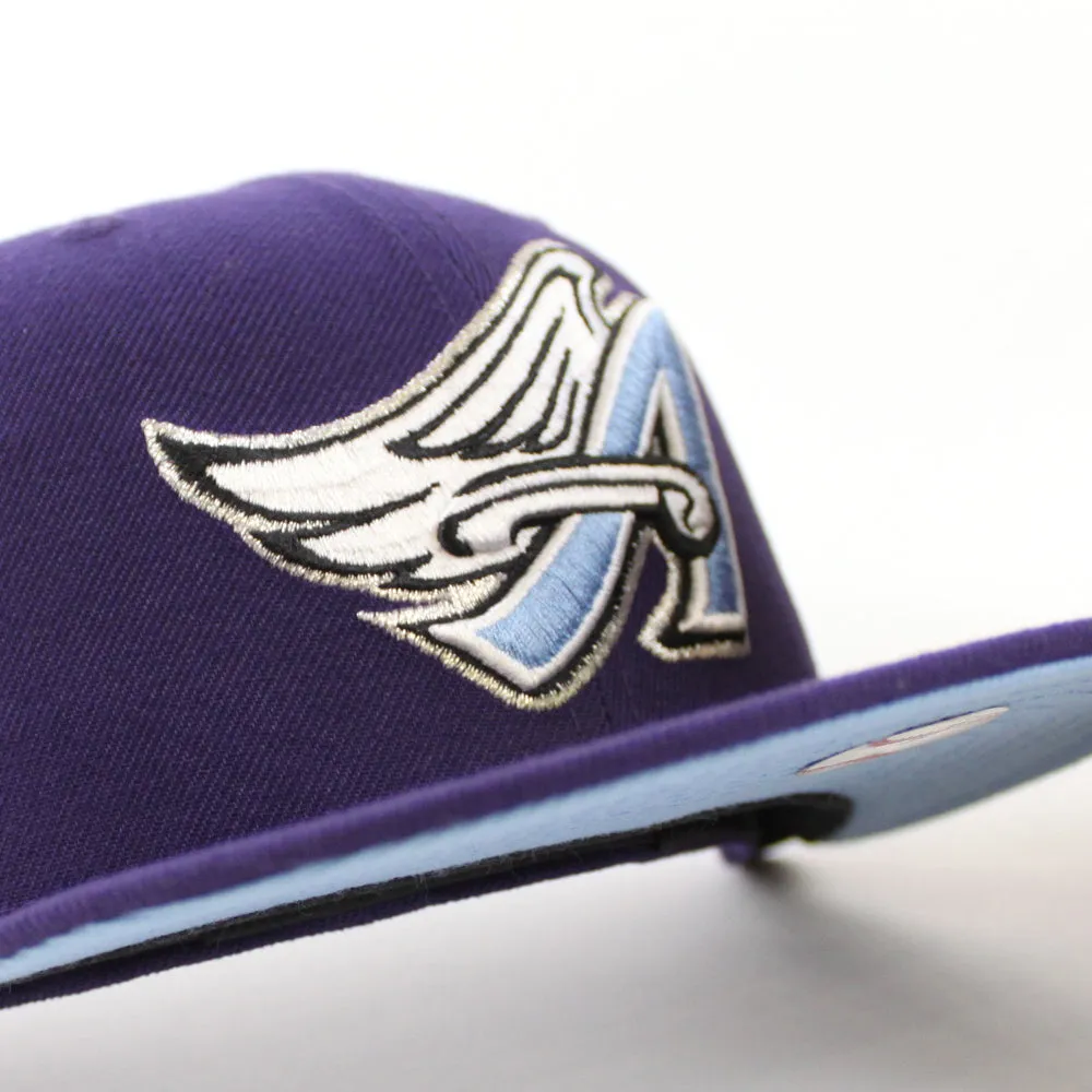 Anaheim Angels 50th Anniversary New Era 59Fifty Fitted Hat (Purple Sky Blue Under Brim)