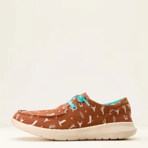 ARIAT Womens Hilo Doodle Sorrell Sneaker