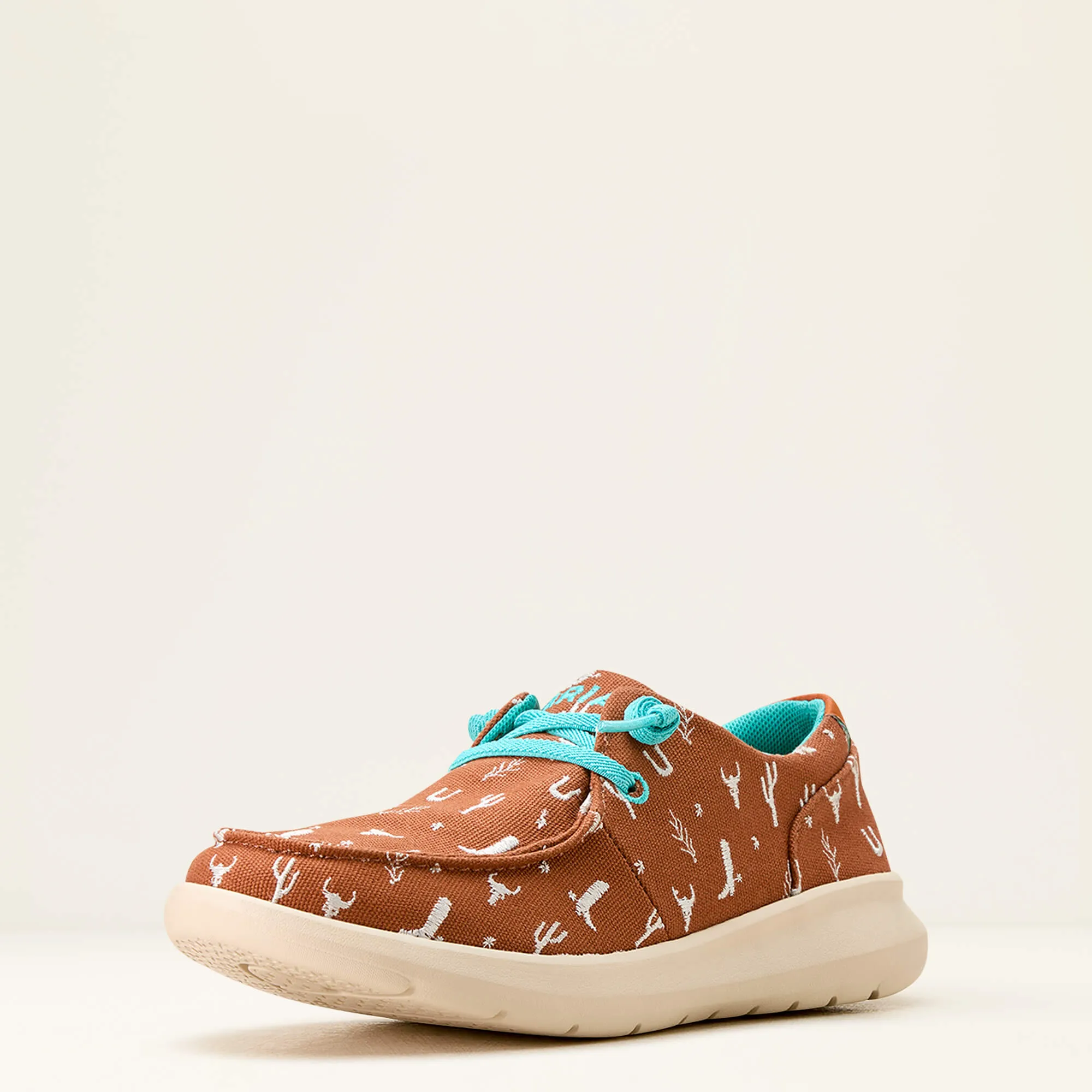 ARIAT Womens Hilo Doodle Sorrell Sneaker