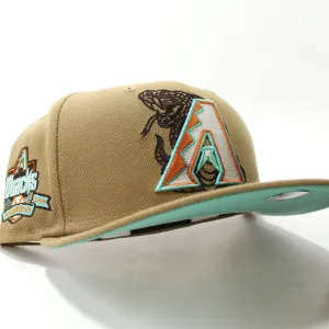 Arizona Diamondbacks 10th Anniversary New Era 59Fifty Fitted Hat (GITD Khaki Mint Under Brim)