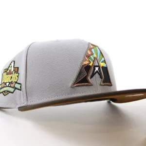 Arizona Diamondbacks 10th Anniversary New Era 59Fifty Fitted Hat (Glow in the Dark Gray Walnut Toasted Peanut Under Brim)