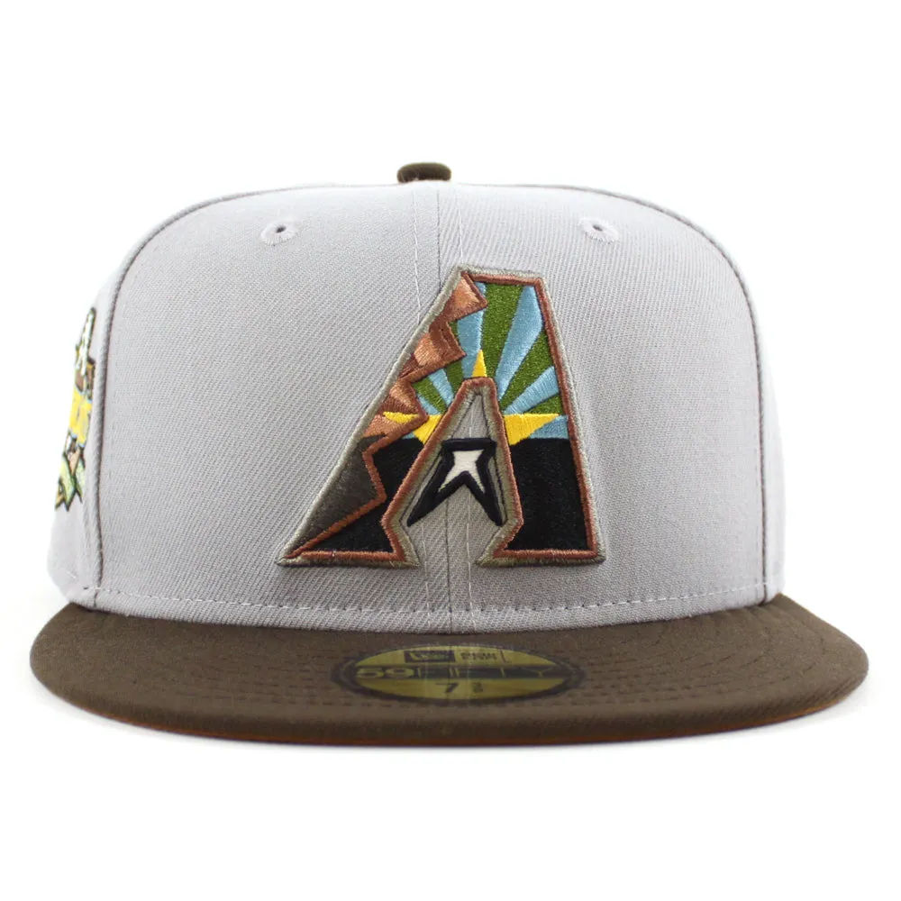 Arizona Diamondbacks 10th Anniversary New Era 59Fifty Fitted Hat (Glow in the Dark Gray Walnut Toasted Peanut Under Brim)