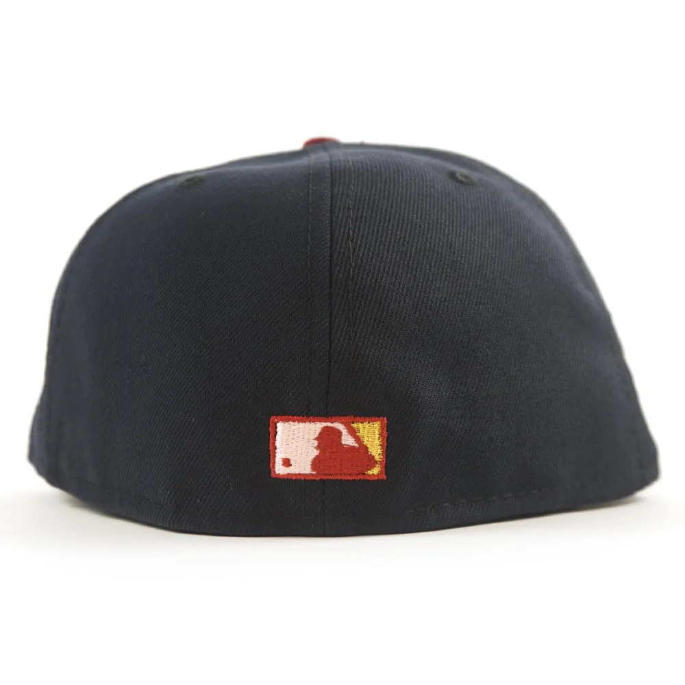 Arizona Diamondbacks 2001 World Series New Era 59Fifty Fitted Hat (GITD Navy Cardinal Camel Under Brim)