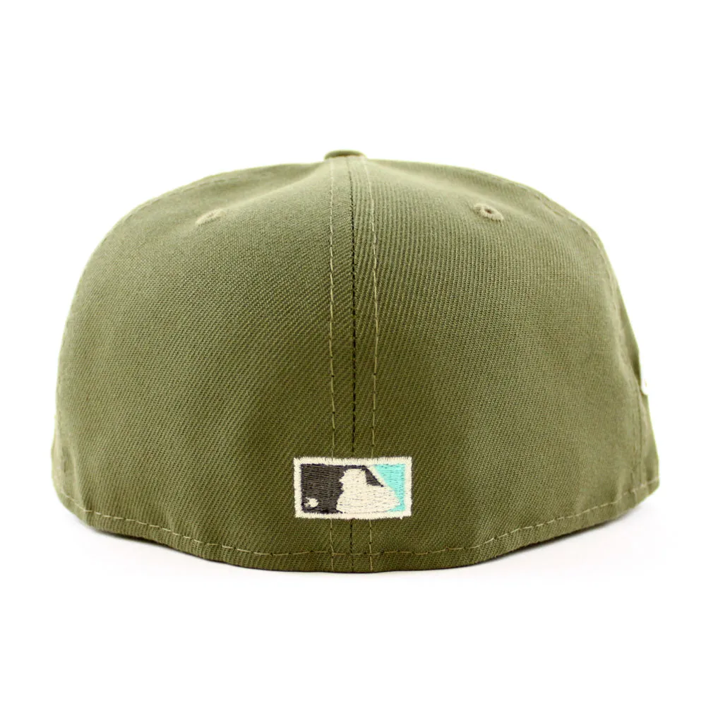 Arizona Diamondbacks 2001 World Series New Era 59Fifty Fitted Hat (Olive Mint Under Brim)