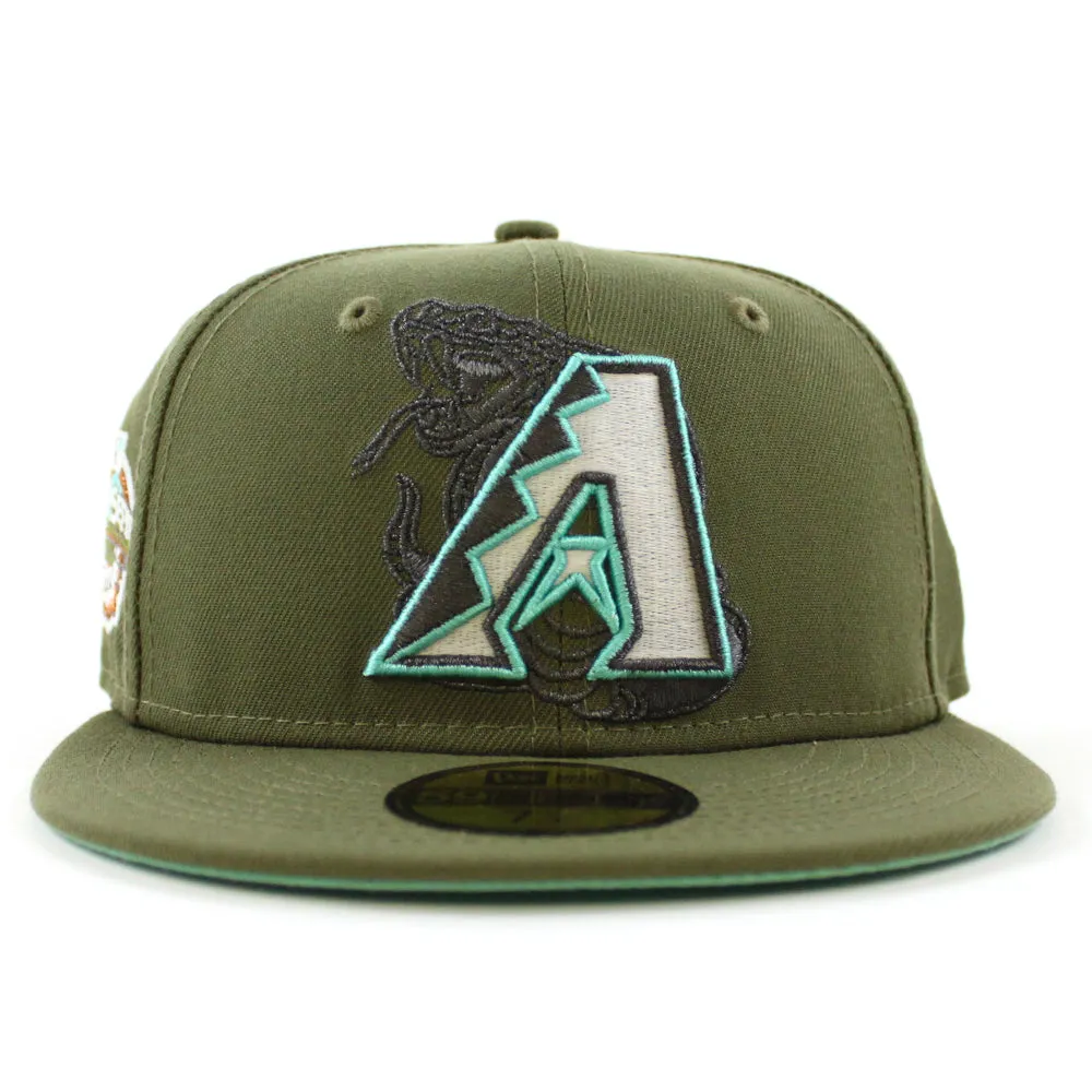 Arizona Diamondbacks 2001 World Series New Era 59Fifty Fitted Hat (Olive Mint Under Brim)