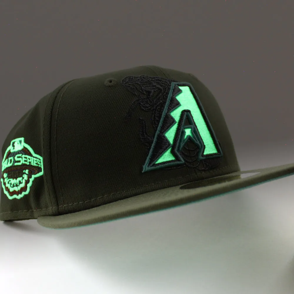 Arizona Diamondbacks 2001 World Series New Era 59Fifty Fitted Hat (Olive Mint Under Brim)