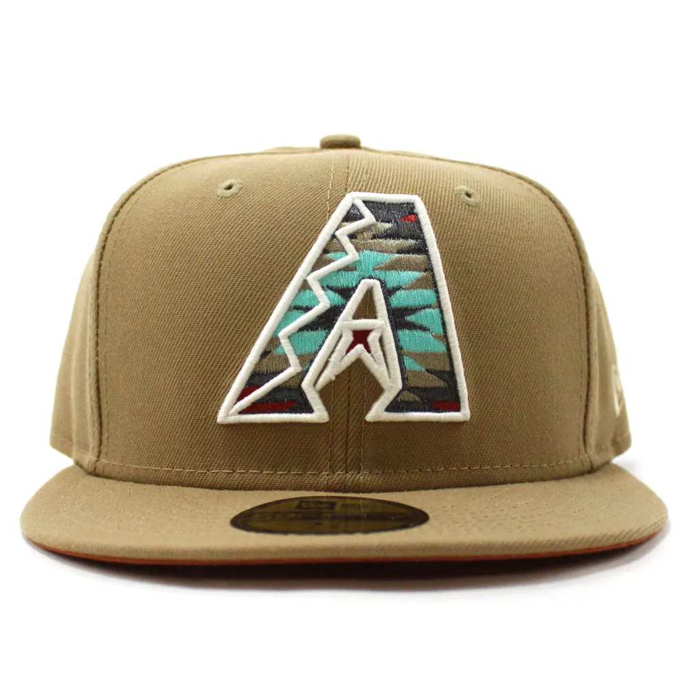 Arizona Diamondbacks New Era 59Fifty Fitted Hat (Glow in the Dark Khaki Rust Under Brim)