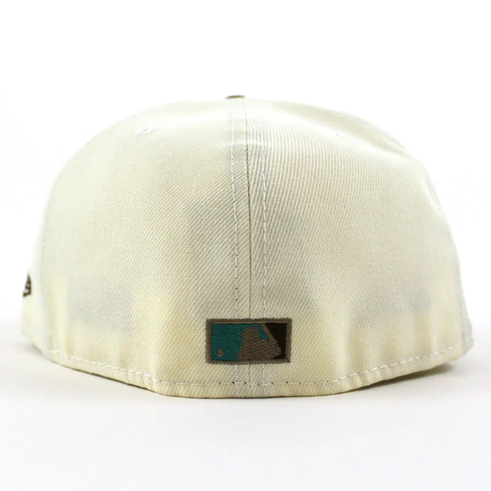 Arizona Diamondbacks WORLD CHAMPIONS 20TH ANNIVERSARY New Era 59Fifty Fitted Hat (GITD CHROME WHITE WALNUT PINE NEEDLE GREEN Under Brim)