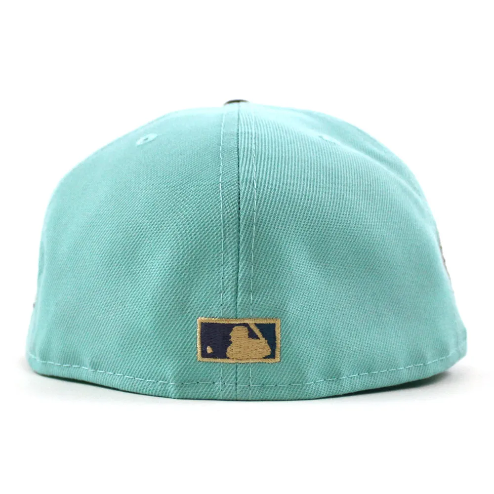 Atlanta Braves 2017 INAUG New Era 59Fifty Fitted Hat (Glow in the Dark BLUE TINT OCEANSIDE BLUE BIRDSEYE BLUE Under Brim)