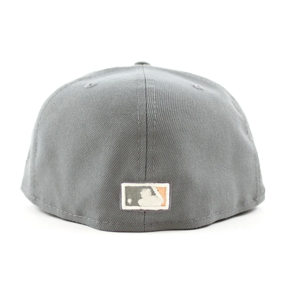Atlanta Braves 2017 INAUGURAL SEASON New Era 59Fifty Fitted Hat (Storm Gray Peach Under Brim)