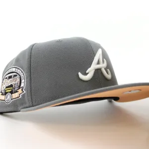Atlanta Braves 2017 INAUGURAL SEASON New Era 59Fifty Fitted Hat (Storm Gray Peach Under Brim)