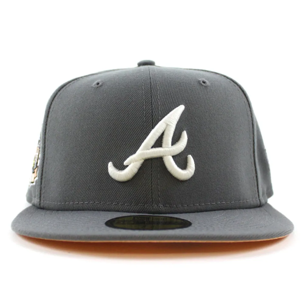 Atlanta Braves 2017 INAUGURAL SEASON New Era 59Fifty Fitted Hat (Storm Gray Peach Under Brim)