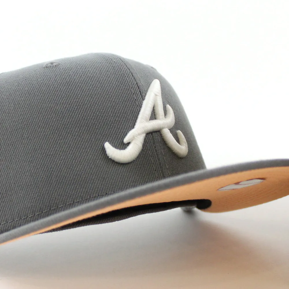 Atlanta Braves 2017 INAUGURAL SEASON New Era 59Fifty Fitted Hat (Storm Gray Peach Under Brim)
