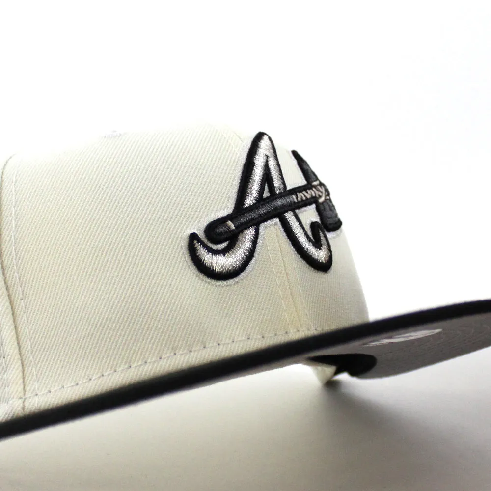 Atlanta Braves Inaugural Season 2017 New Era 59Fifty Fitted Hat (Chrome White Black Gray Under Brim)