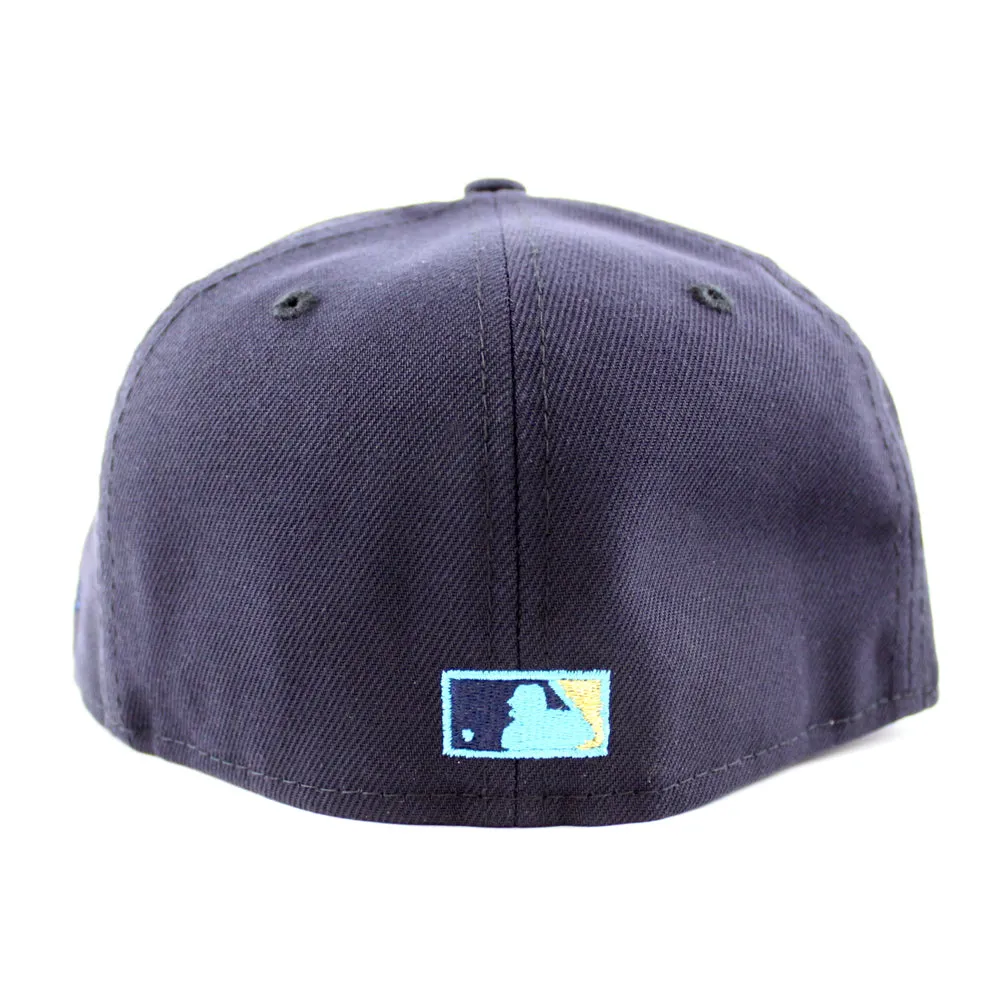 Atlanta Braves Inaugural Season New Era 59Fifty Fitted Hat (Navy Aqua Under Brim)