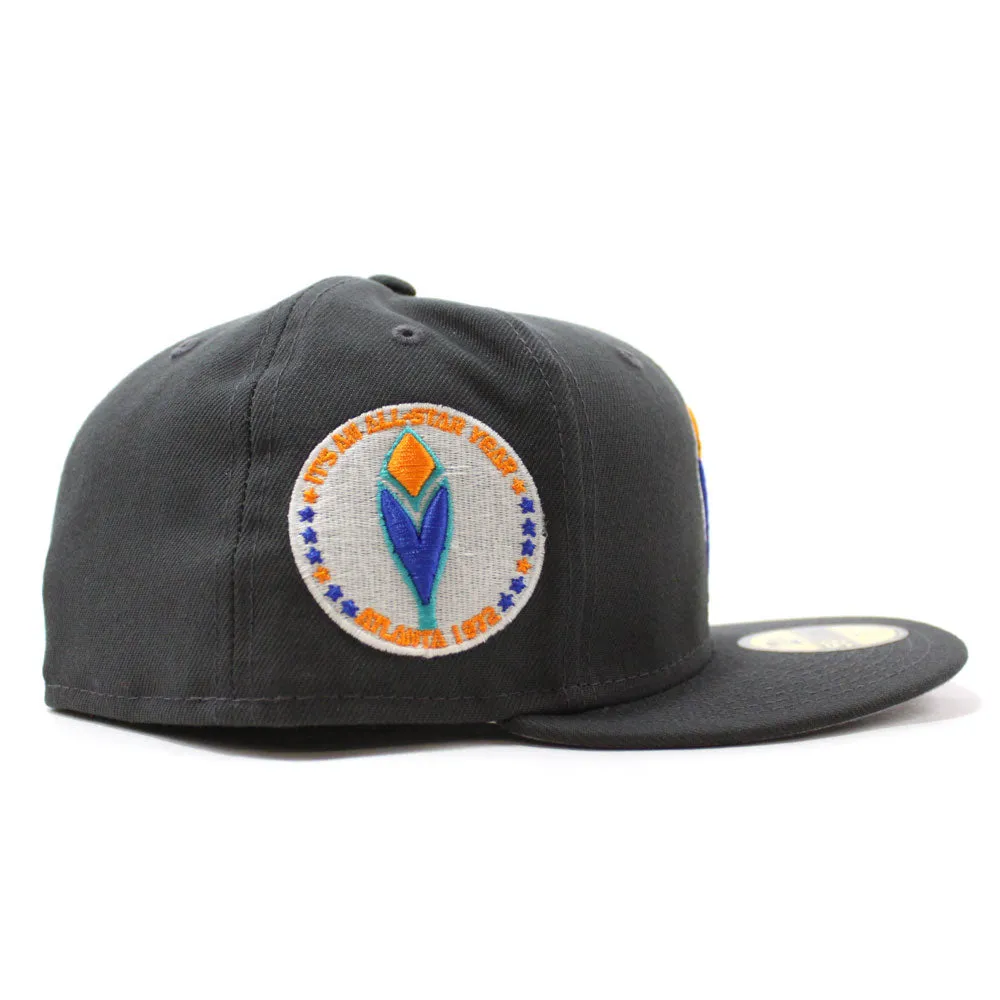 Atlanta Braves1972 All-Star Game New Era 59Fifty Fitted Hat (Glow in the Dark Dk Graph Gray Under Brim)