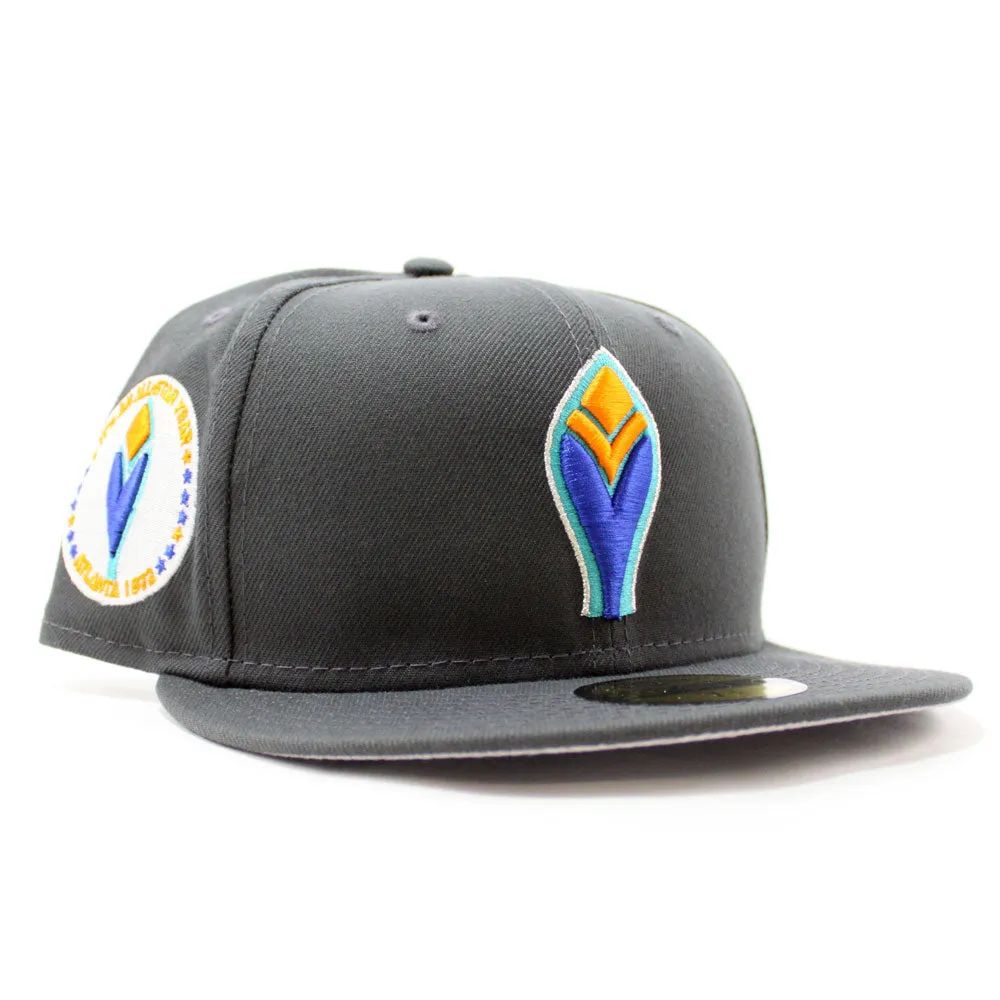 Atlanta Braves1972 All-Star Game New Era 59Fifty Fitted Hat (Glow in the Dark Dk Graph Gray Under Brim)