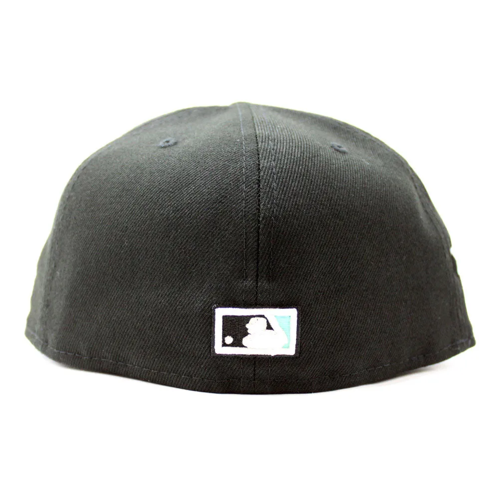 Baltimore Orioles 50th Anniversary 59Fifty New Era Fitted Hat (Glow in the Dark Black Mint Under Brim)