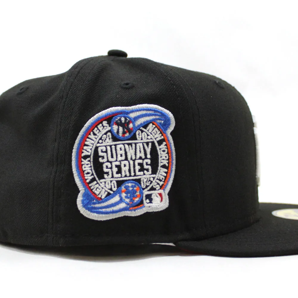 Big Apple New York Yankees Subway New Era 59Fifty Fitted Hat (GITD Black Red Under Brim)